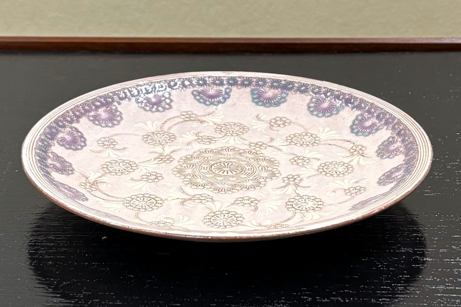 皿　紫彩華紋　森里陶楽