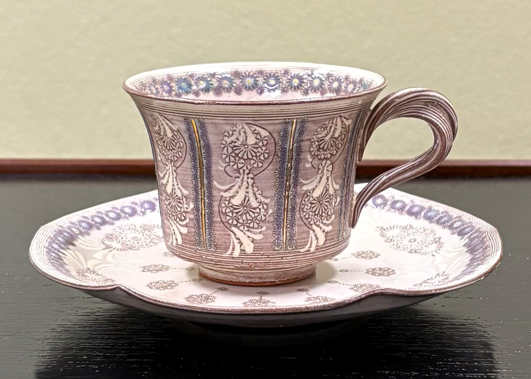 珈琲碗皿　彩華紋　瓔珞　森里陶楽