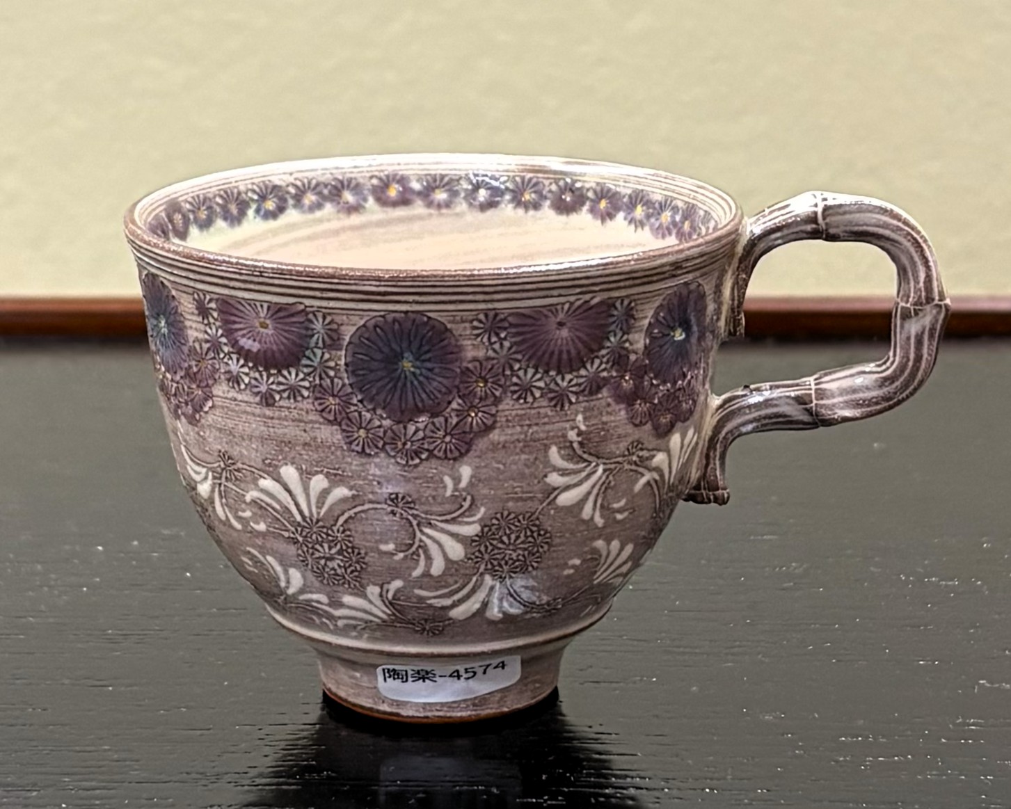 マグカップ　紫彩華紋　森里陶楽